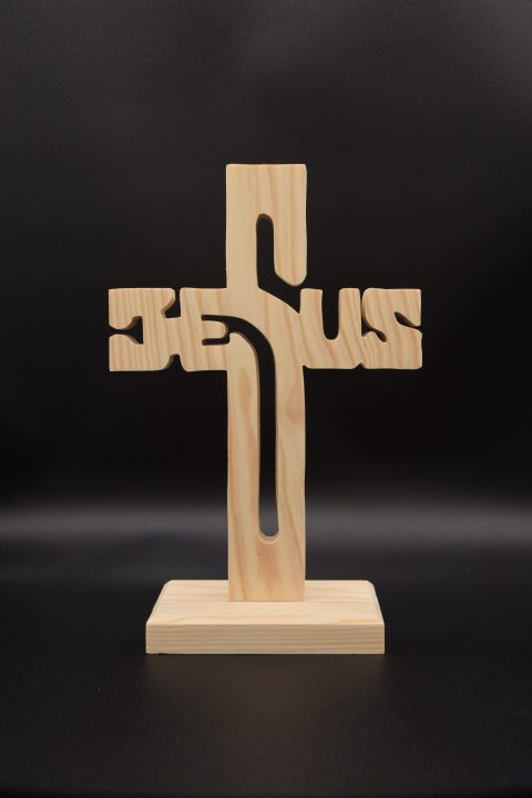 Croix de Jésus décoration en bois de Génèse Alsa Créa